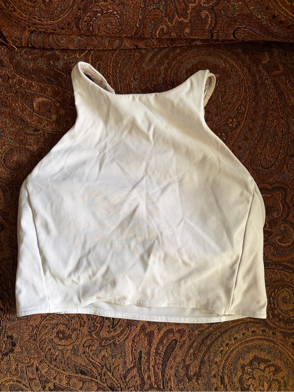 lululemon athletica White High-Neck Crop Tank
